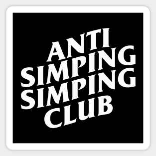 Anti Simping Simping Club Sticker